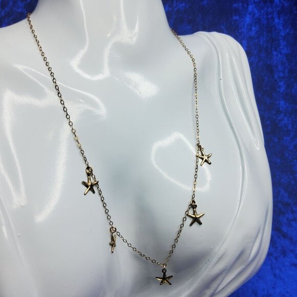 Fashion Jewelry Jewelry - vintage gold tone dainty star necklace